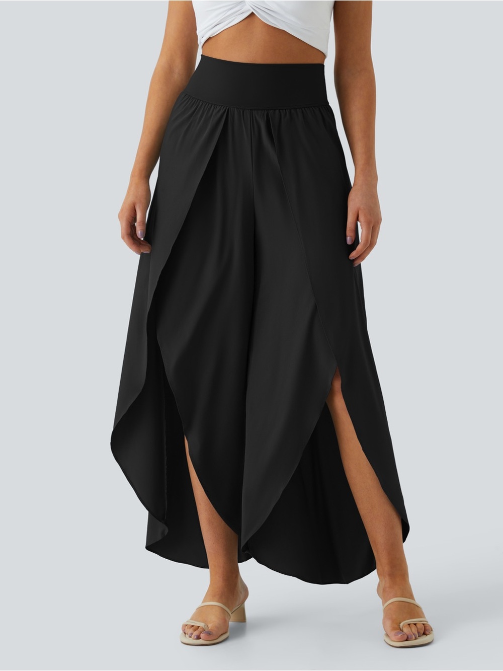 HALARA Black High-Low Tulip Skirt - Picture 2 of 5